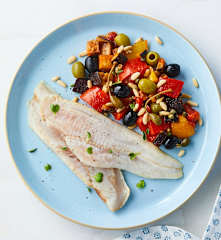 Filetti di pesce persico con caponata (Bimby Friend)