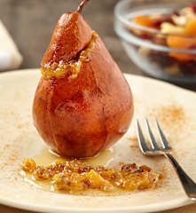 Plněná hruška vařená v páře (bez lepku)