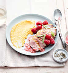 Magret de canard aux framboises