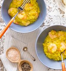 Prawn and saffron risotto