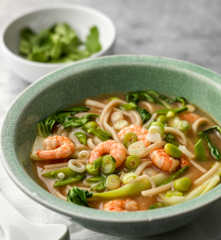 Prawn and Miso Noodle Soup