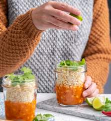 Curry z ciecierzycy i kasza bulgur