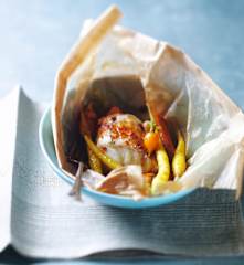 Papillotes de cabillaud au tandoori