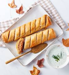 Pork Gyro Phyllo Rolls