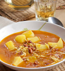 Papas, judías y fideos