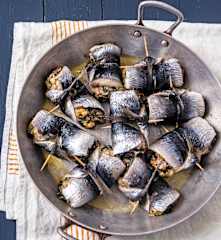 Sardines farcies aux épinards et aux tomates confites