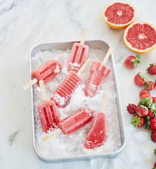 Sorvete de toranja e morango