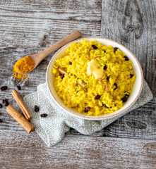 South African yellow rice using rice mode