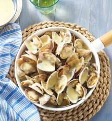 Almejas con salsa cremosa