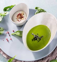 Spinatsuppe mit Gorgonzolacreme