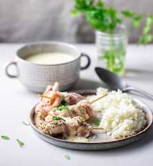 Velouté de poireau au parmesan, poulet au lard