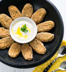 Baked falafel kofta