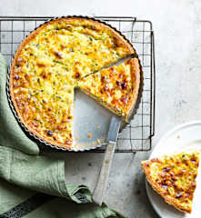 Quiche jambon, courgette, menthe, ricotta