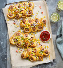 Sausage breads au ketchup pimenté