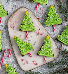 Świąteczne choinki brownie