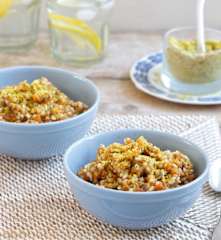 Arroz con emulsión de verduras