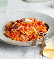 Spaghetti al sugo di pancetta