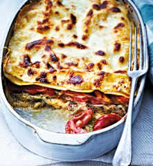 Lasagne de veau aux légumes grillés