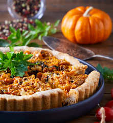 Pay vegano de calabaza y verduras