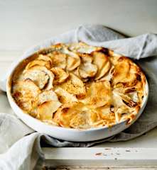 Gratin de pommes de terre et topinambours