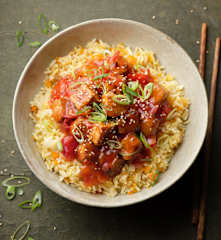 Sweet and Sour Tofu with Un-fried Rice