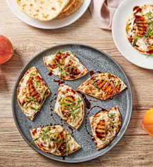 Chicken and Peach Flatbreads