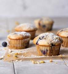 Muffin cheesecake ai mirtilli vegan