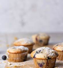 Vegane Blaubeer-Cheesecake-Muffins
