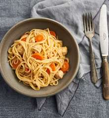 Esparguete com frango