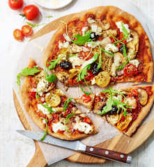 Pizza quatre saisons au chèvre