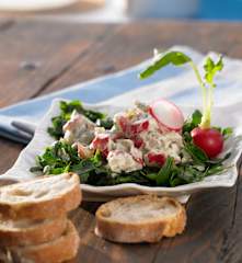 Salade de radis et d'épinards