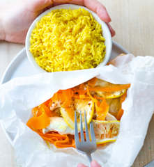 Poulet au citron, fenouil et riz épicé