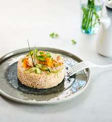 Crème de langoustine, quinoa de légumes de saison (Eric Guérin)