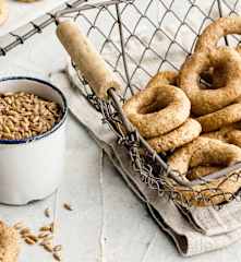 Galletas integrales con miel de agave y yogur