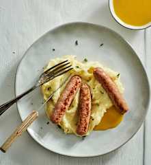 Bangers and mash (Salsicce con purè di patate)