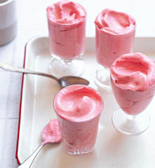 Mousse minute  à la framboise
