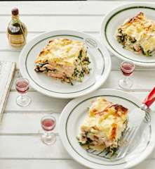 Lachs-Spinat-Lasagne