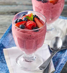 Espuma de frutos rojos