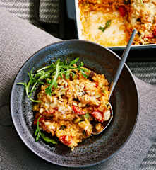 Überbackenes Risotto