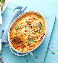 Parmentier de banane plantain au chorizo