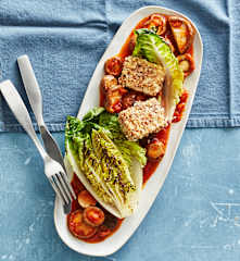 Pilz-Ragout mit gebratenem Feta