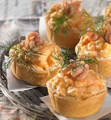 Krabben-Lachs-Küchlein