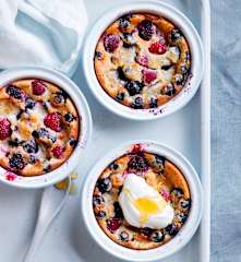 Mixed berry clafoutis