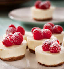 Minicheesecakes au chocolat blanc