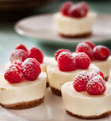 White Chocolate Mini Cheesecakes