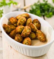 Buñuelos de bacalao y patatas