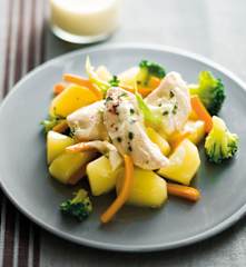 Filets de poulet marinés huile d'olive-citron vert-basilic