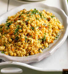 Curried Couscous, Carrot and Chickpea Salad