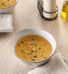 Crema de batatas y garbanzos