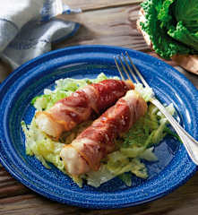 Filetti di merluzzo al crudo e cavolo